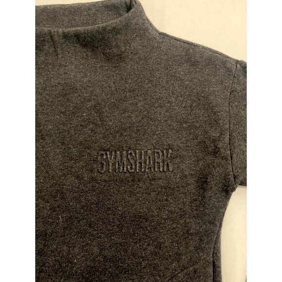 Gymshark Women's Charcoal Grey Mock Neck Pullover Tunic Sweatshirt - Picture 4 of 6